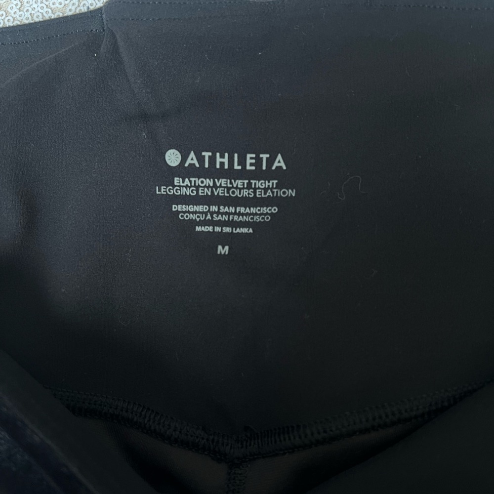 Athleta Elation Velvet Tights in Black
